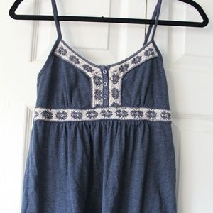 Blue Crochet Babydoll Hollister Tank Top